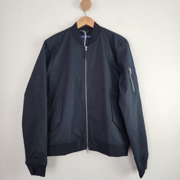 NEW Everlane Uniform Black Full Zipper The Bomber Water Resistant Jacket